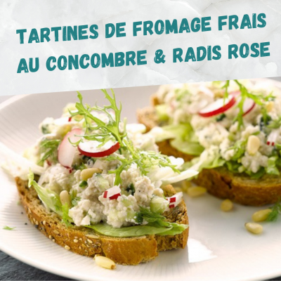 Tartine fromage radis